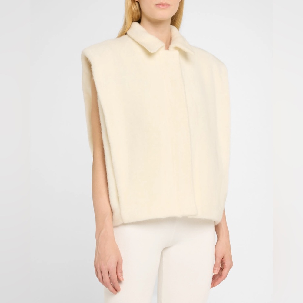 LUNE ACTIVE June Vegan Mohair Vest in Marshmallow